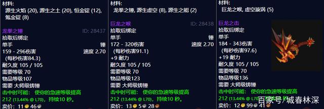 《魔兽世界》tbc怀旧服锻造装备大全