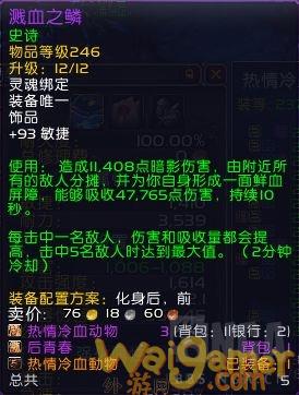 《魔兽世界》9.1熊德饰品选择