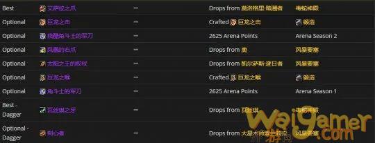 魔兽世界TBC盗贼P2阶段小黄人毛装怎么搭配