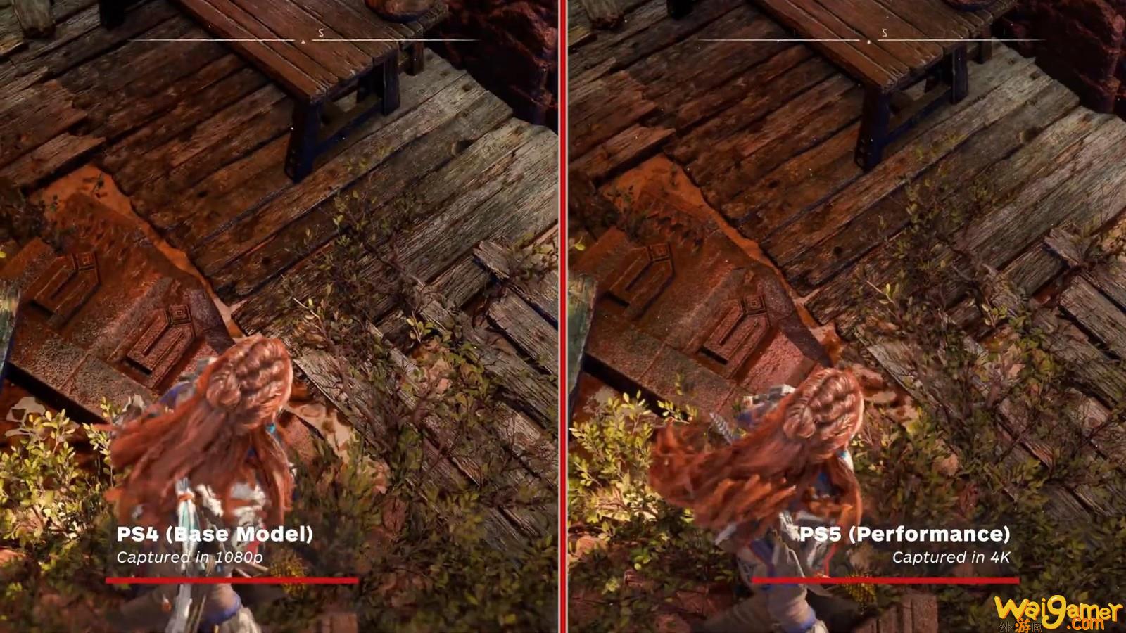 《地平线：西之绝境》PS5与PS4版对比 女主更迷人(地平线西之绝境长颈兽)