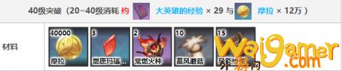 原神可莉突破材料清单(原神可莉突破材料)