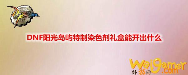 DNF阳光岛屿特制染色剂礼盒能开出什么