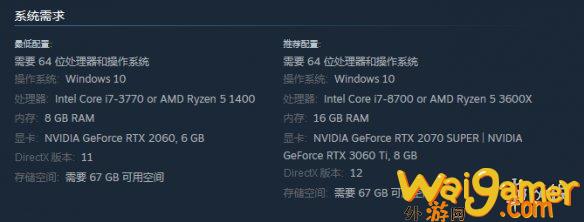 《钢之崛起》PC配置需求公开 最低显卡需求RTX  2060