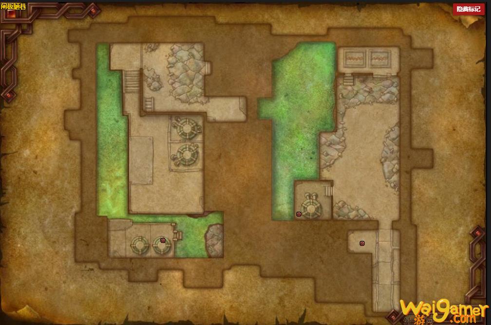 魔兽世界闸板陋巷坚固宝箱位置坐标