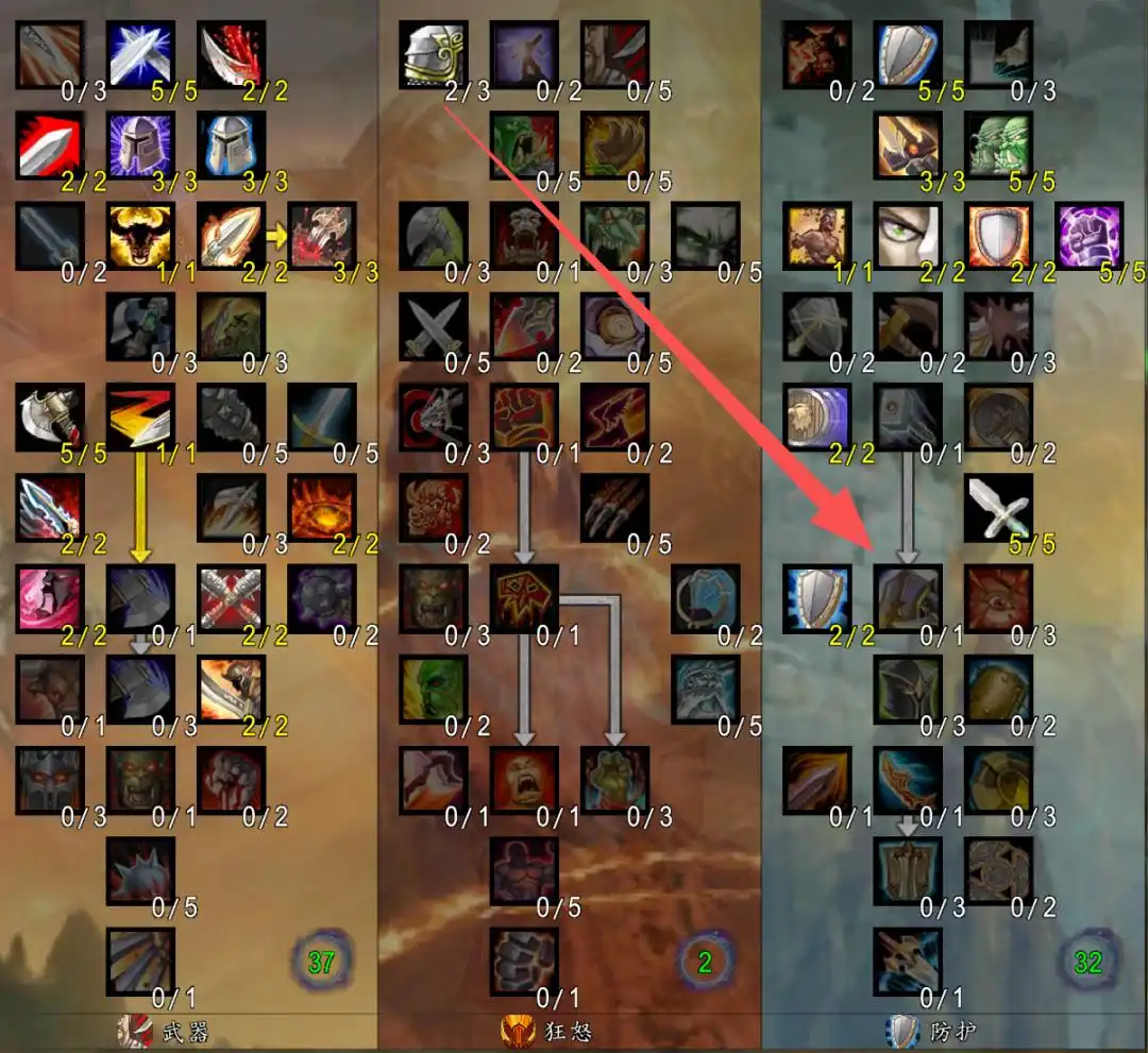 魔兽世界时光服防战天赋加点攻略